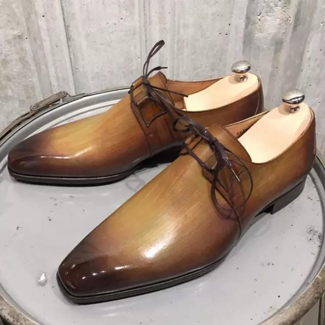 Lace-up Men's Low Heel Shoes