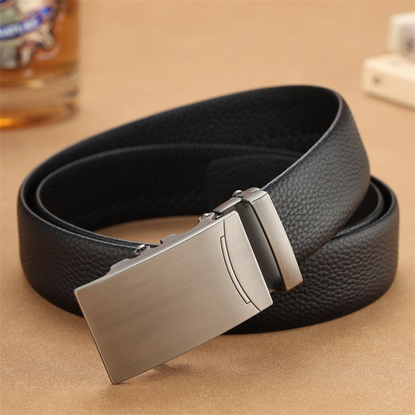 Men's Business Casual Automatic Buckle Pure Leather Belt