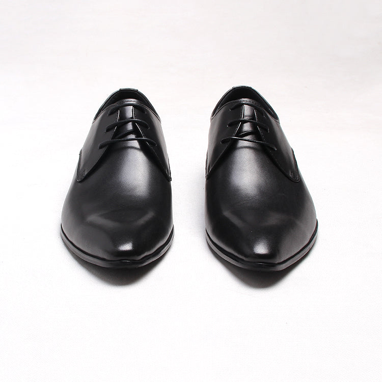 New Italian formal leather shoes pointed toe lace-up breathable business pedicure men's shoes