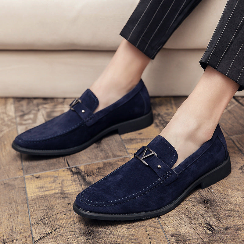 British breathable casual brogue suede loafers