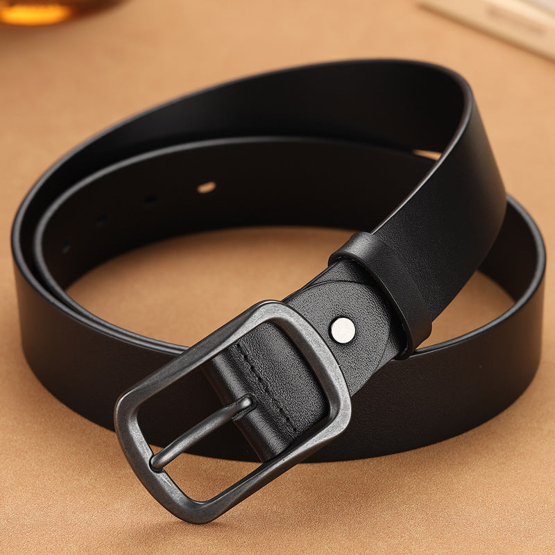 Men's Simple Fashion Pure Leather Belt Business Leather Belt