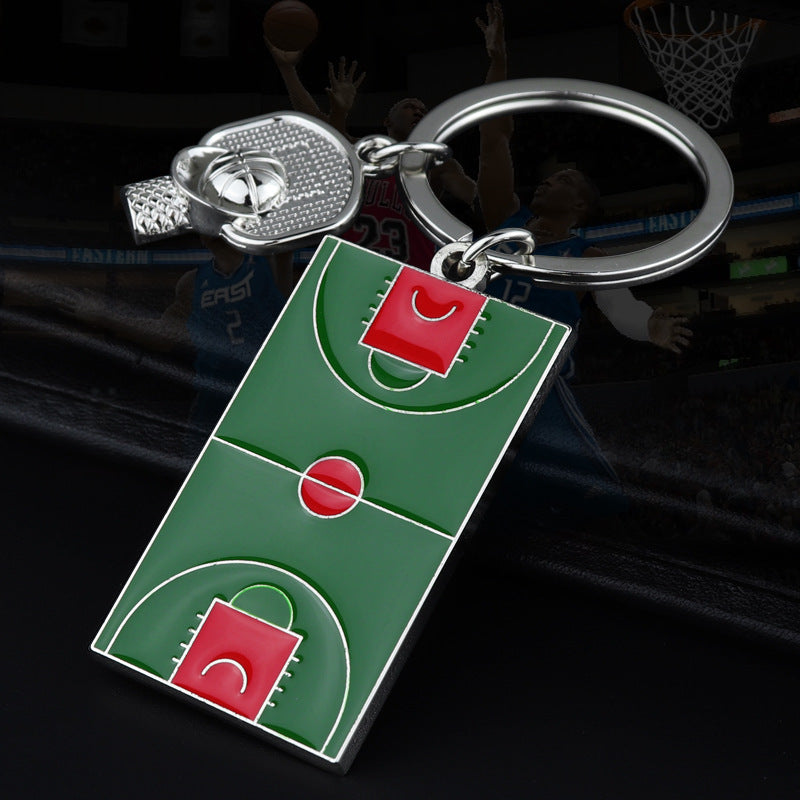 Basketball Court Keychain Creative Court Souvenir Pendant Small Gift