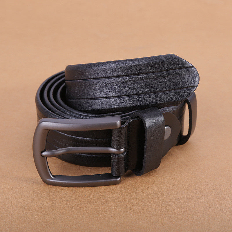 First layer cowhide belt men's pin buckle retro fashion casual trend belt