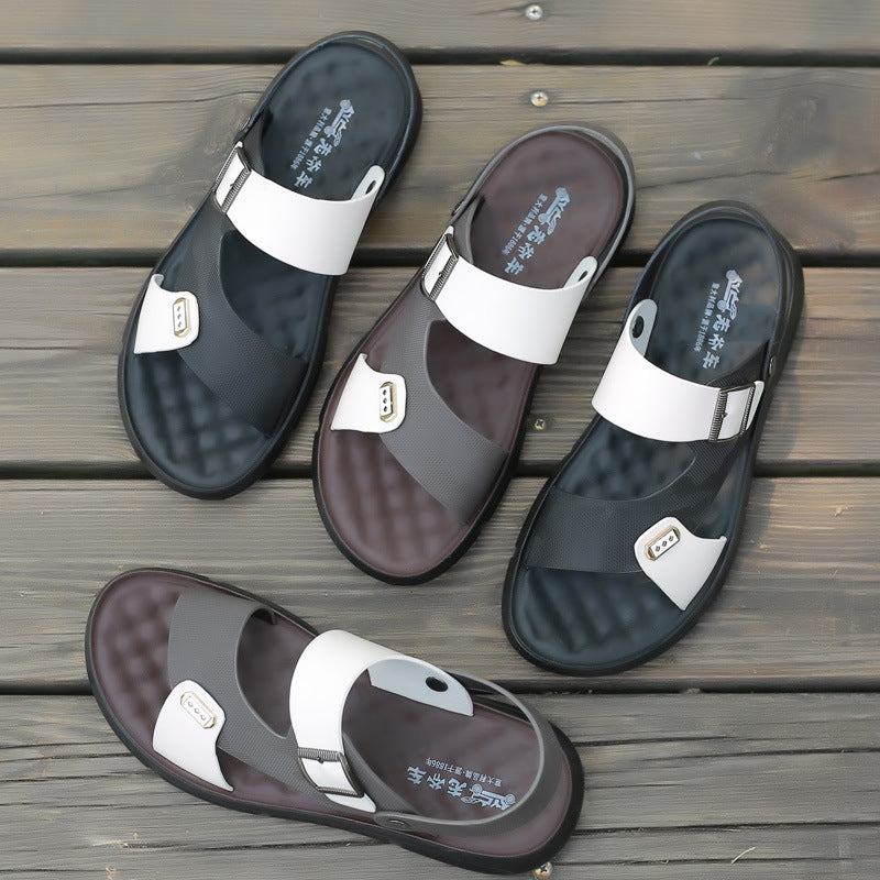 Men's new leather summer sandals
