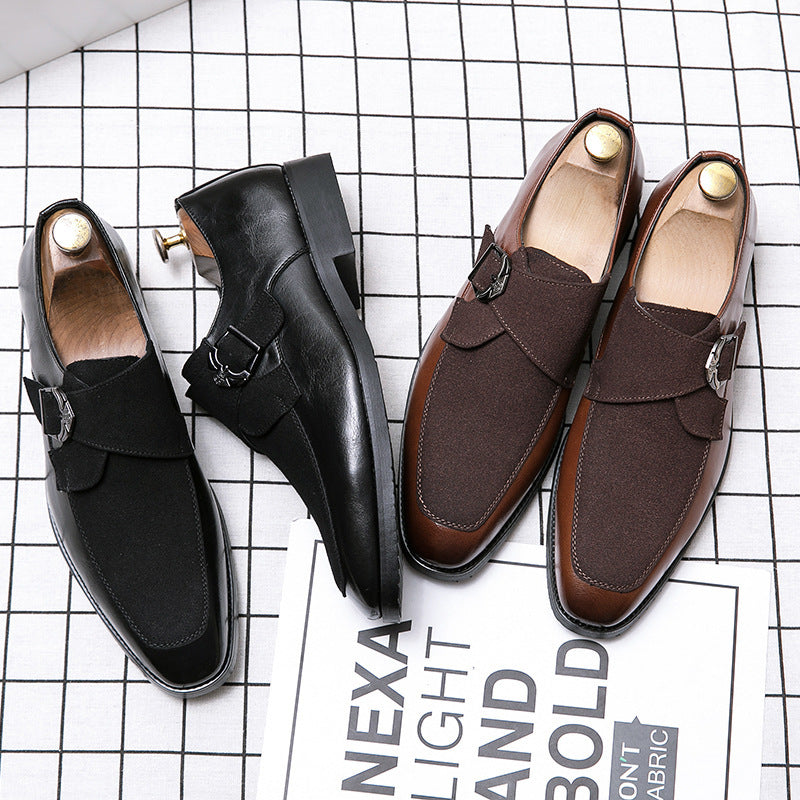 summer brown all-match casual nubuck leather shoes