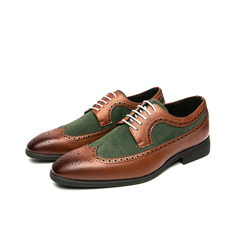 brogue men's shoes men's derby shoes business formal leather shoes