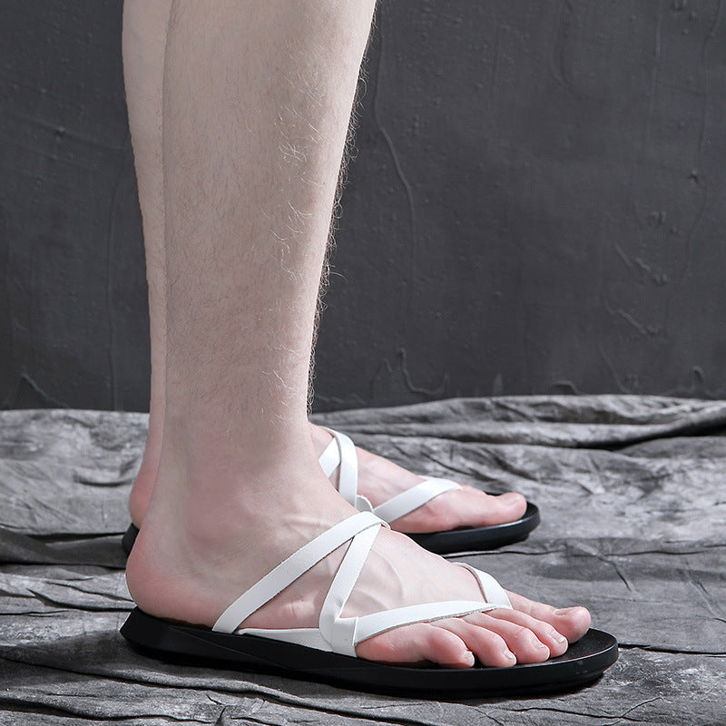 New Summer Roman Flip-flops Versatile Woven Beach Casual Sandals
