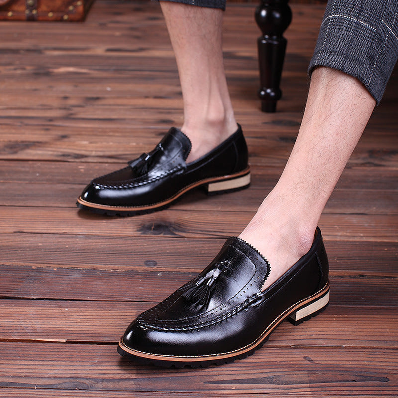 British breathable casual loafers fringed slip-on shoes