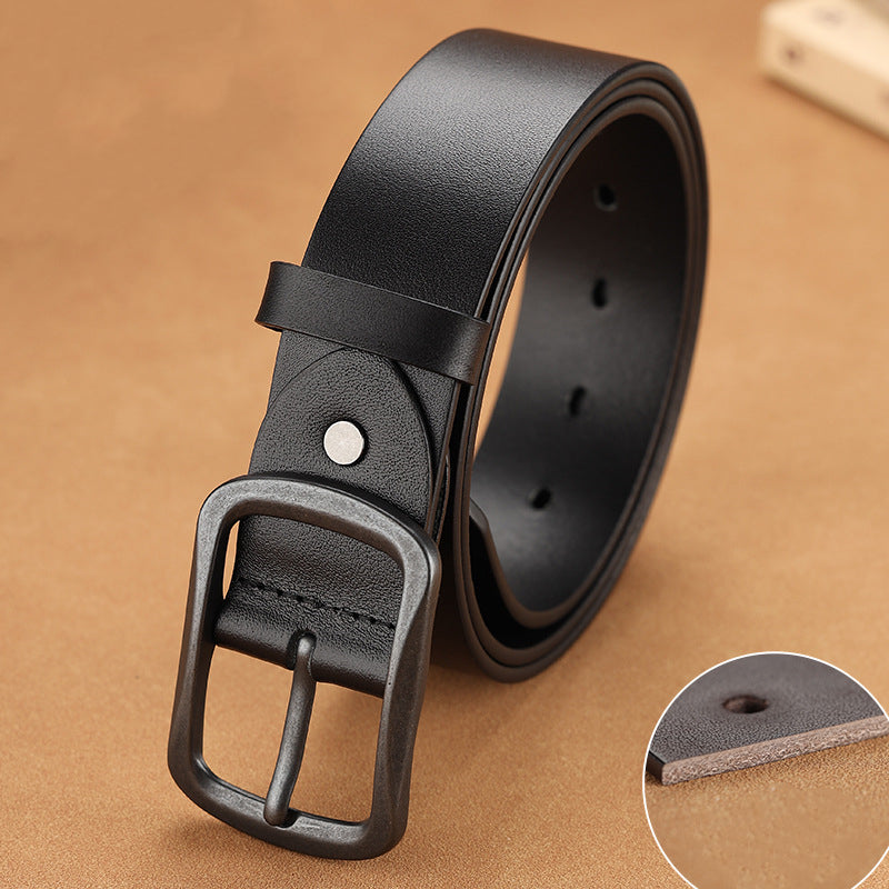 Men's Simple Fashion Pure Leather Belt Business Leather Belt