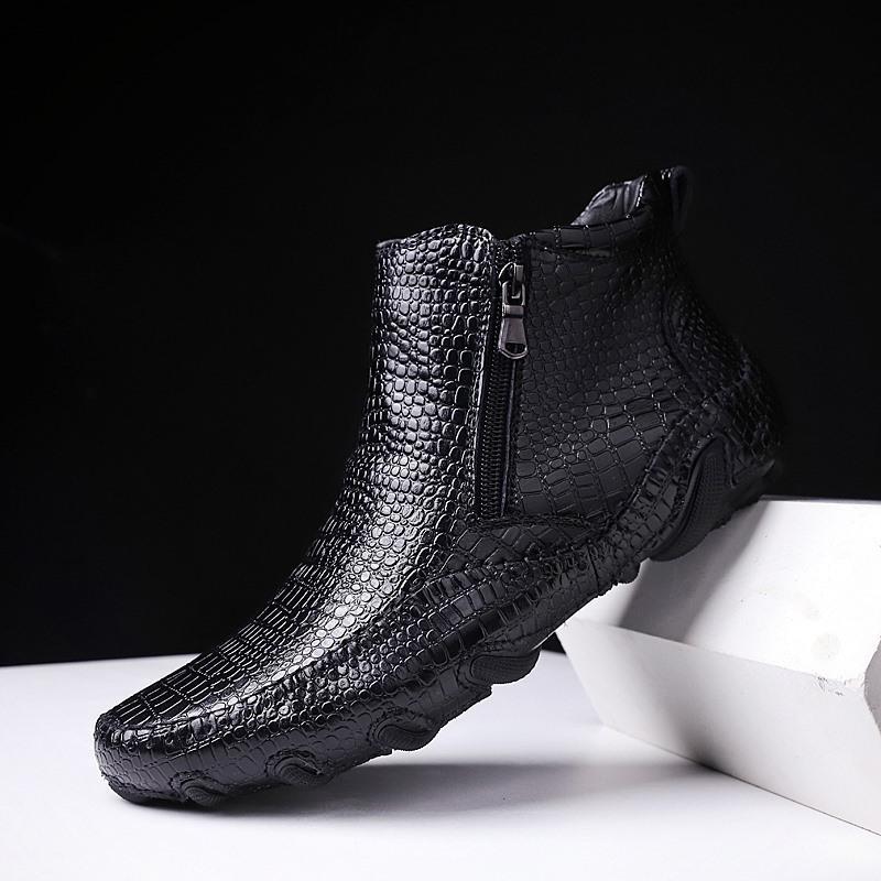 Fashion Genuine Leather Men Chelsea Ankle Boots