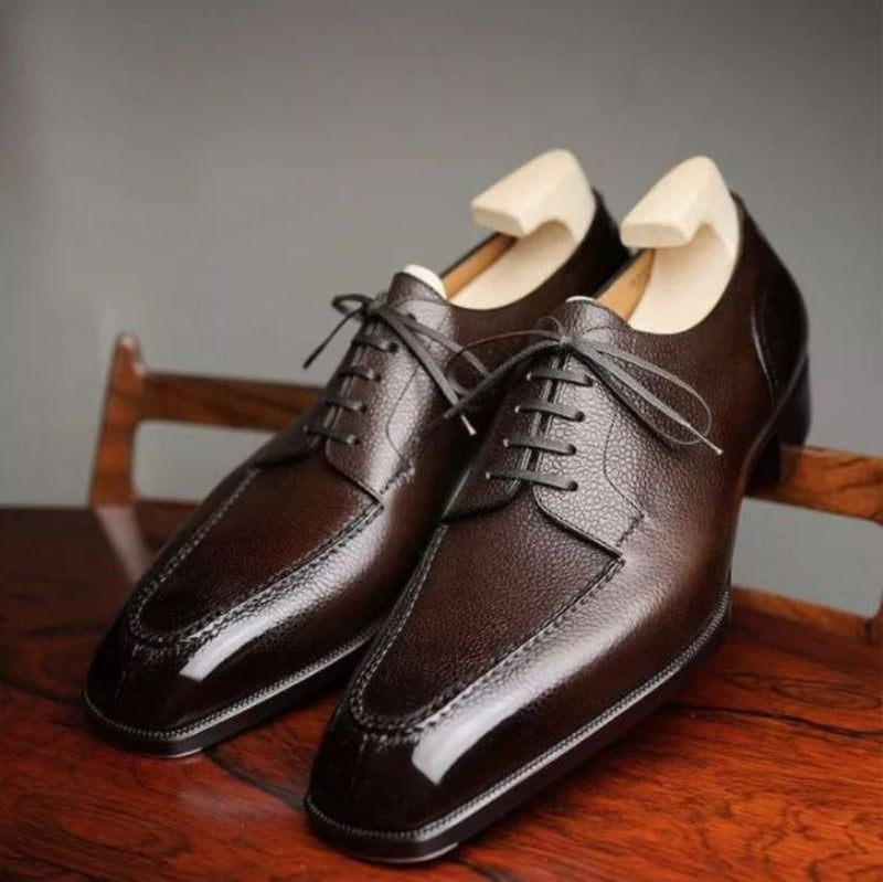 Business Formal Wear Men's PU Leather Brown Dress Shoes