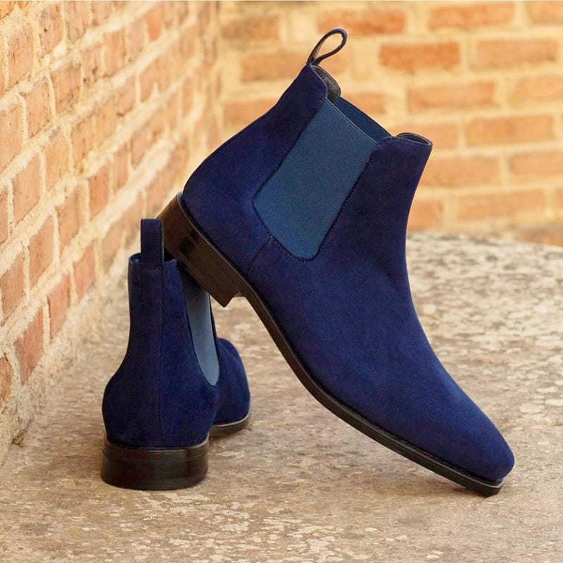 Marine Calf Suede Chelsea Boots