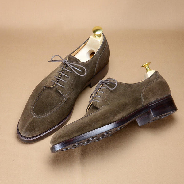 New Grey Nubuck Lace-Up Shoes