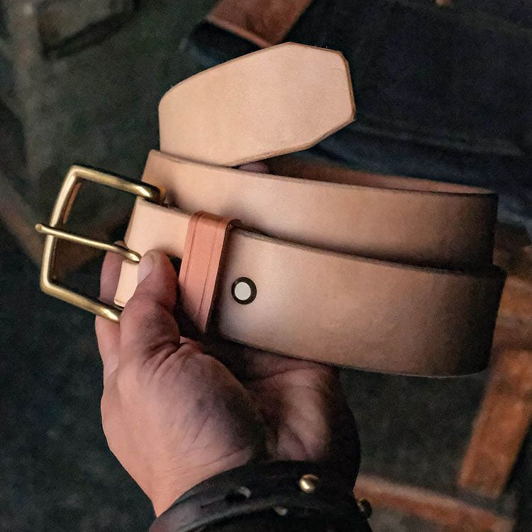 Vintage Handmade Men's Leather Belt