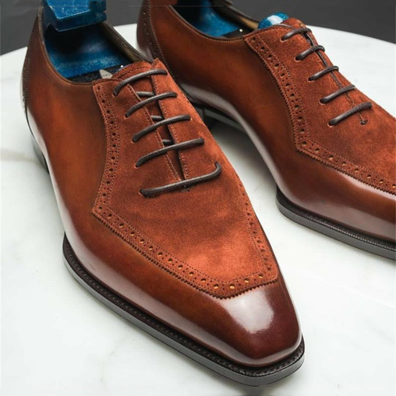 New Men Fashion Trend Business Dress Shoes Handmade Brogue Shoes