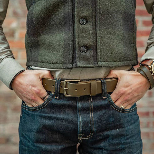 Green Distressed Men's Vintage Belt