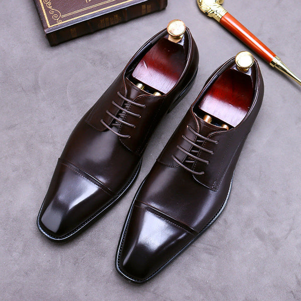 Higher Quality Men's Three-joint leather shoes business casual pointed toe