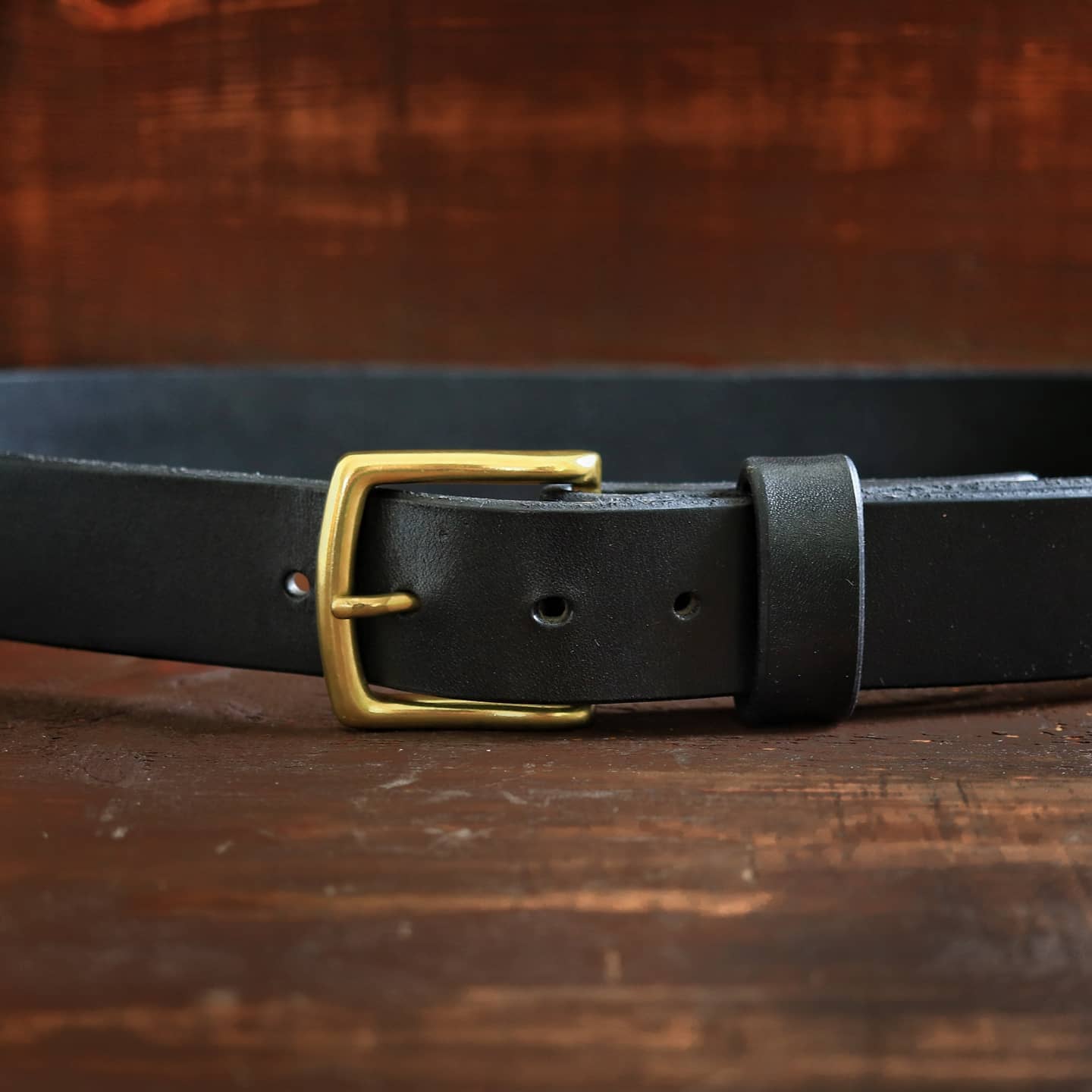 Black Handmade Vintage Men's Belt