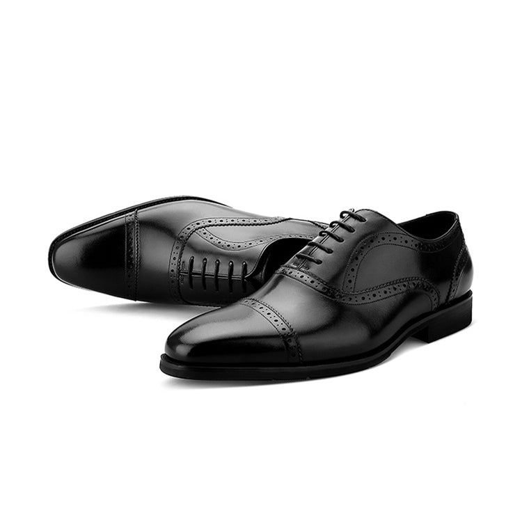 men's genuine leather handmade leather shoes triple carved shoes