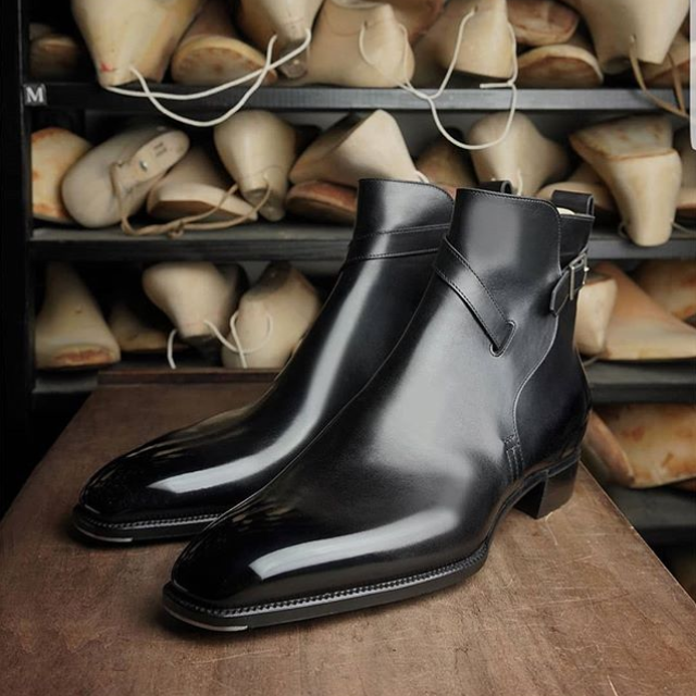 Men Calf Whole Cut Dress Formal Boots