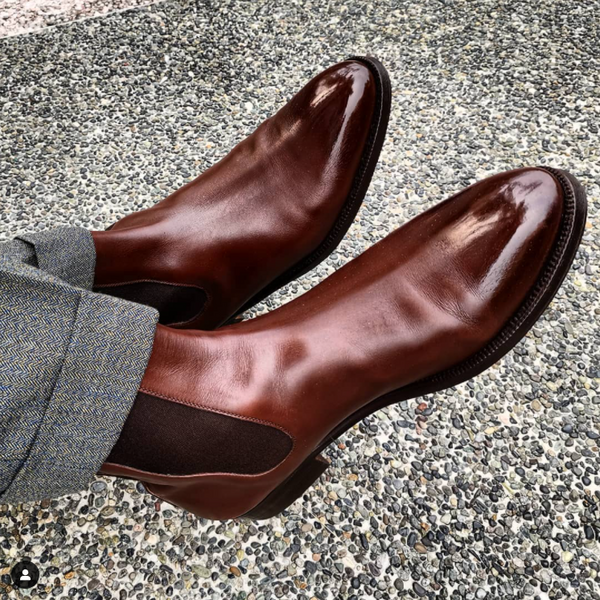 Men's Handmade Brown Chelsea Boots