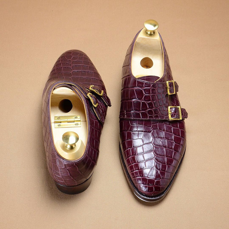 New men's textured monk shoes