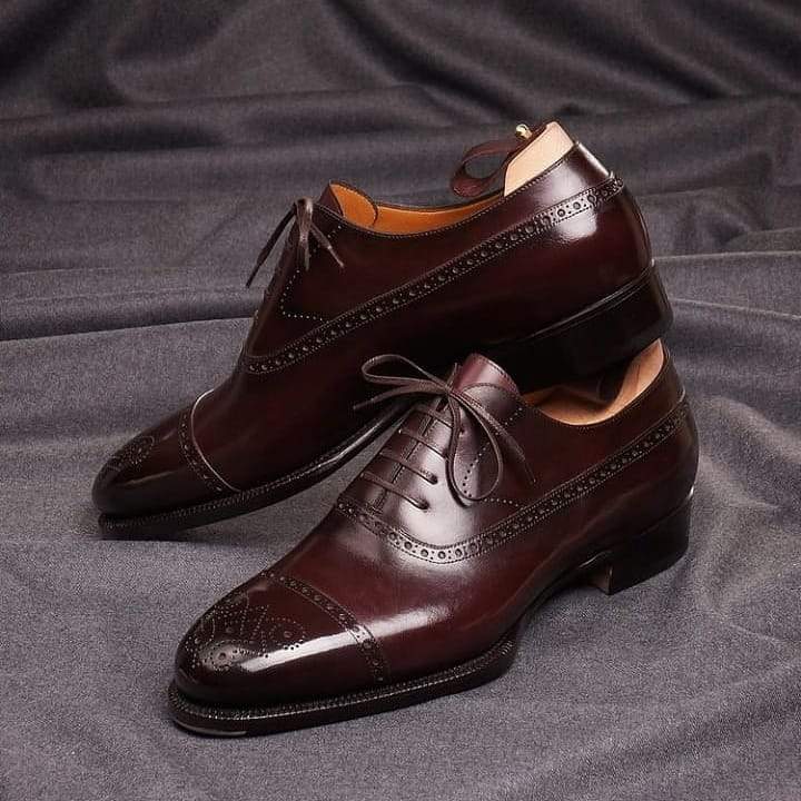 Master design high-end men's Brock Oxford leather shoes