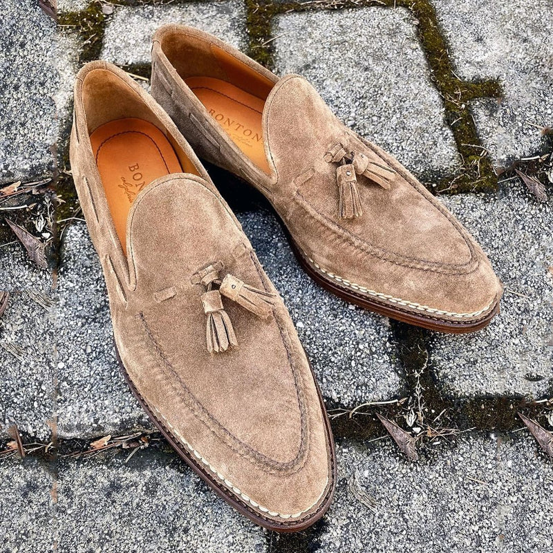 Master designs suede tassel loafers