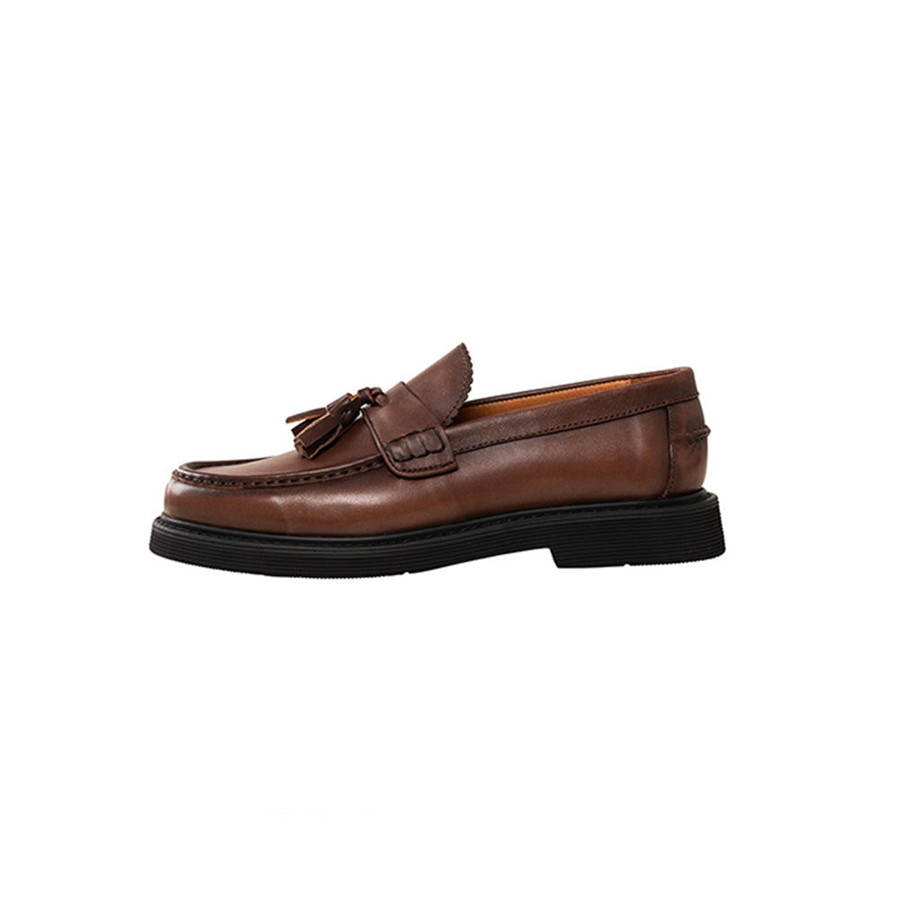 Spring and autumn new tassel loafers all-match lazy slip-on thick-soled shoes