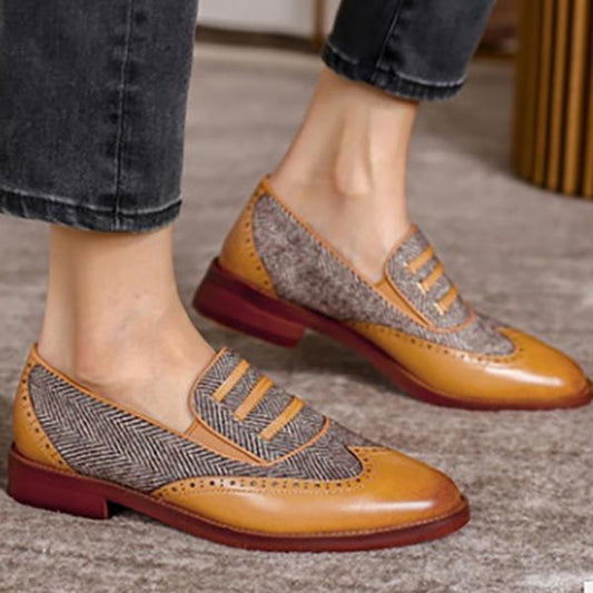 Classic brown leather shoes