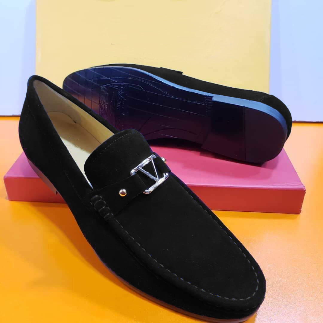 Men's Navy Blue Suede Loafer