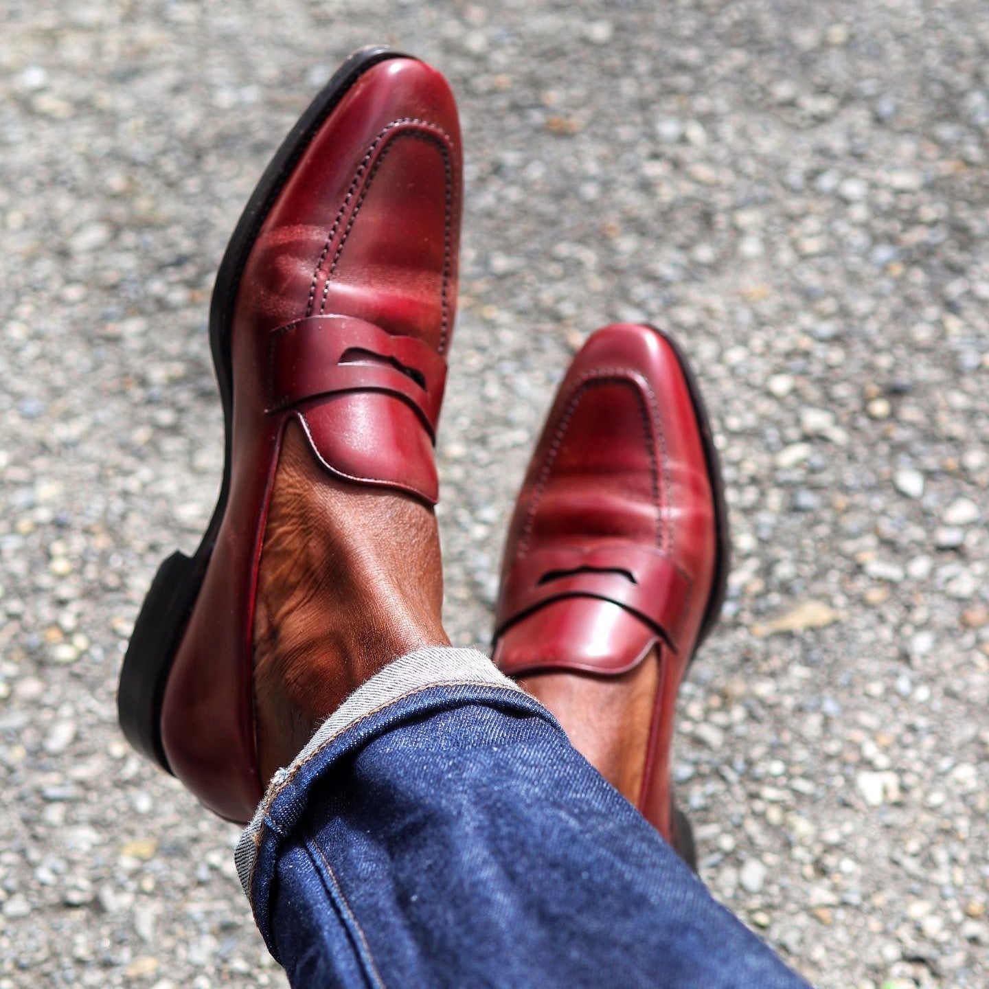 Red Casual Comfort Loafers