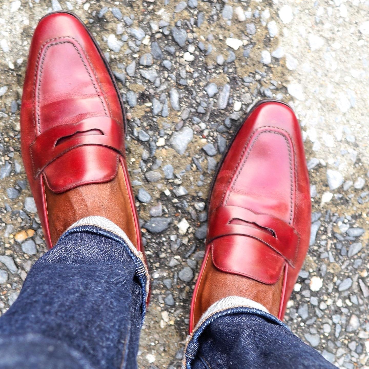 Red Casual Comfort Loafers