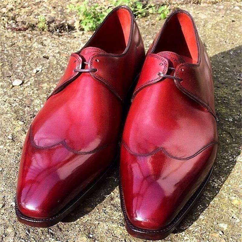 Red Leather Dress Shoes Design Handsome Shoes