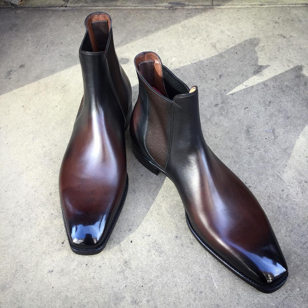 Classic Patent Leather Chelsea Boot