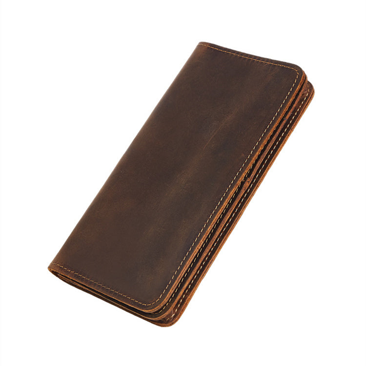 Business Retro Multi-card Clutch Leather Fashion Casual Long Wallet