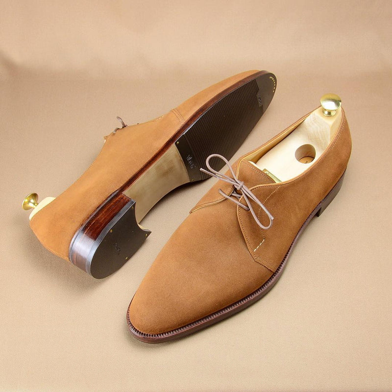 New men's yellow suede shoes