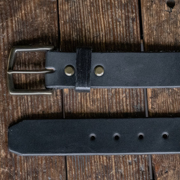 Black Vintage Handmade Men's Belt