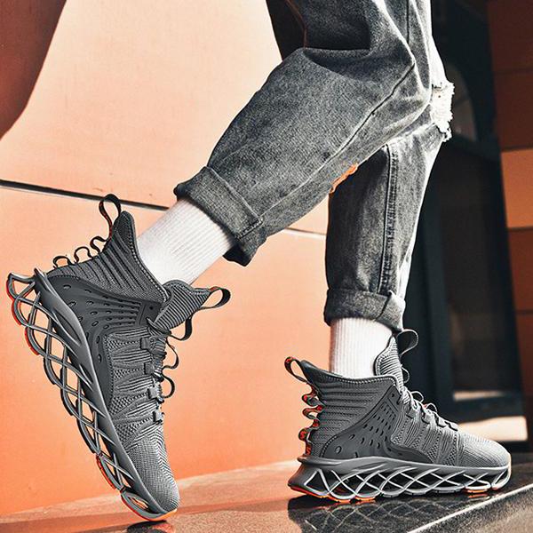 Men's High-Top Fly Woven Casual Shoes