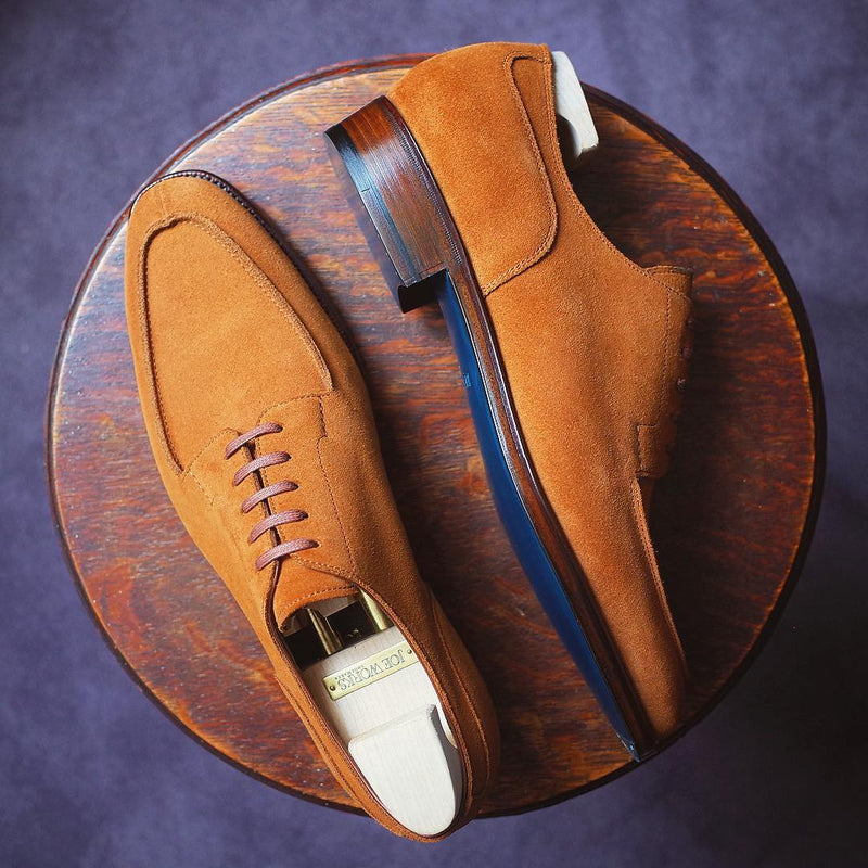 Brown Men's Suede Classic Derby Shoes