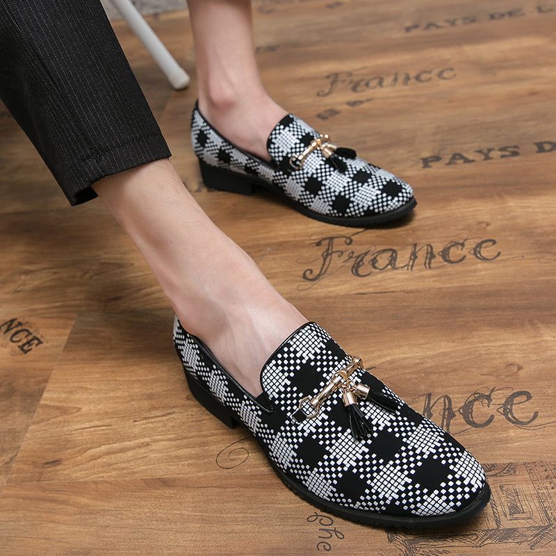 Lazy pointed toe shoes tassel loafers