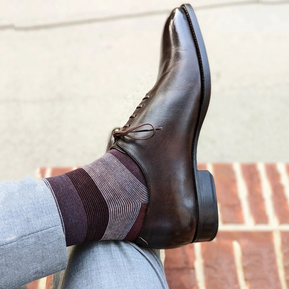 Classic Brown Pointed-Toe Lace-Up Oxford Business Shoes