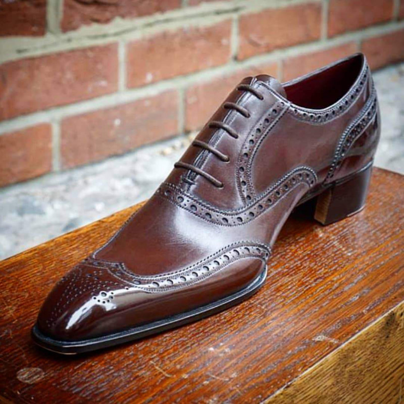 Brock pattern men's classic oxford shoes
