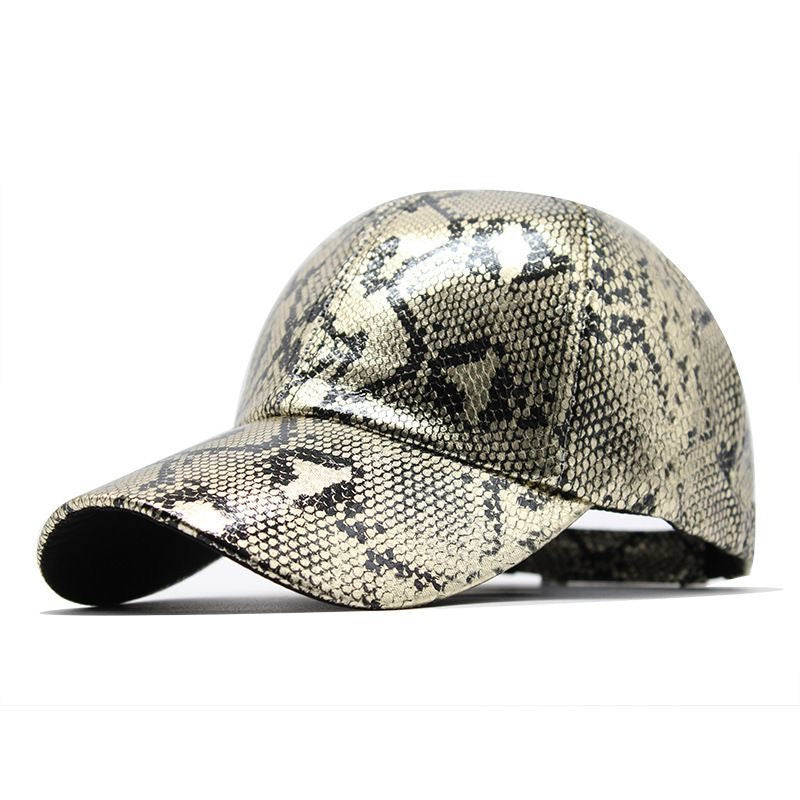 snake print men's cap