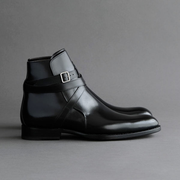 Black Buckle Stylish Oxford Boots