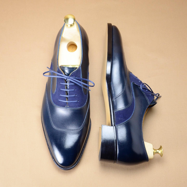Blue Comfortable Leather Classic Leather Shoes