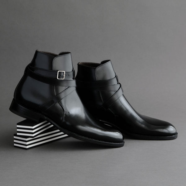 Black Buckle Stylish Oxford Boots