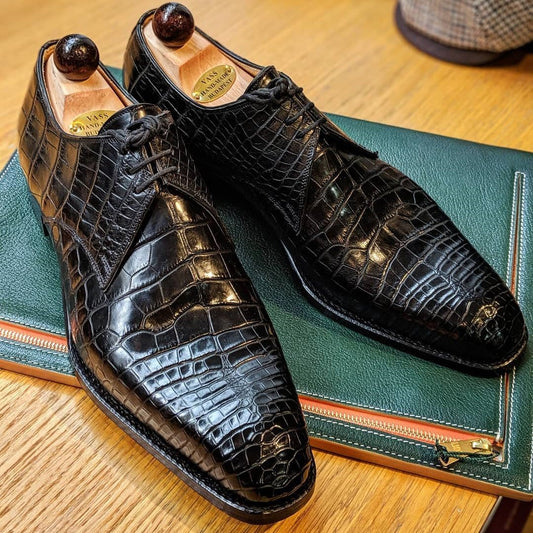 Classic Black Men's Formal Derby Shoes