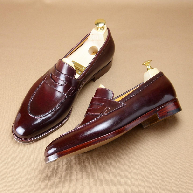 Dark Brown Leather Men's Loafers