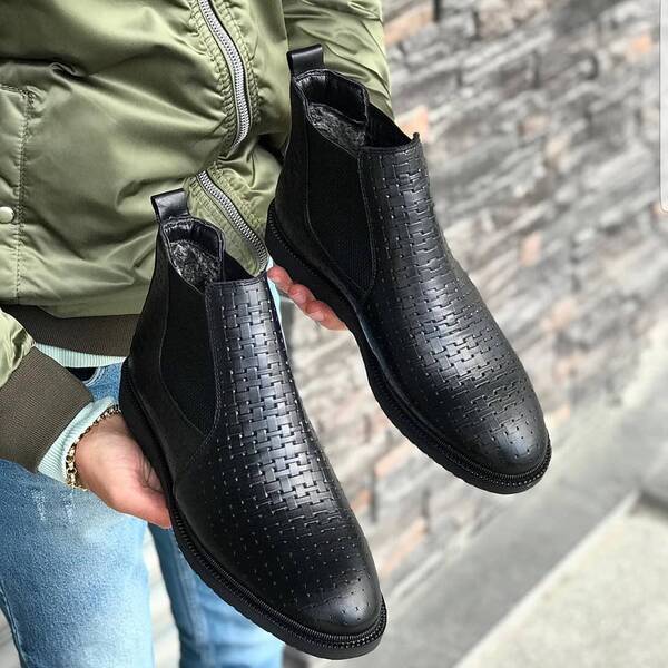 Black Men's Premium Chelsea Boots